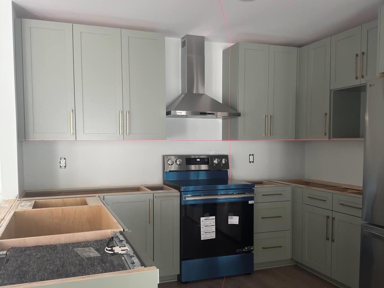 Kitchen remodel with new cabinets in Apex, NC