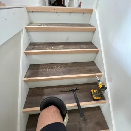 New stair treads and flooring in Apex, NC